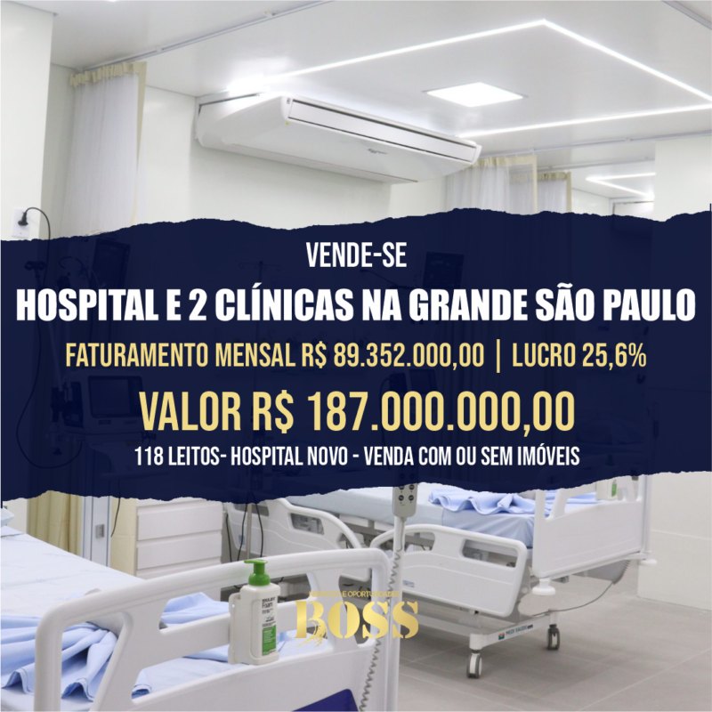 Hospital Grande São Paulo <br>117 leitos desses 94 Internação