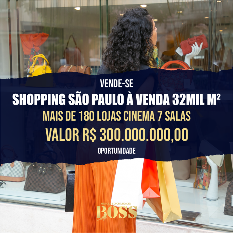 Shooping 32,5 mil m² na Zona Oeste São Paulo <br> 300 Milhões