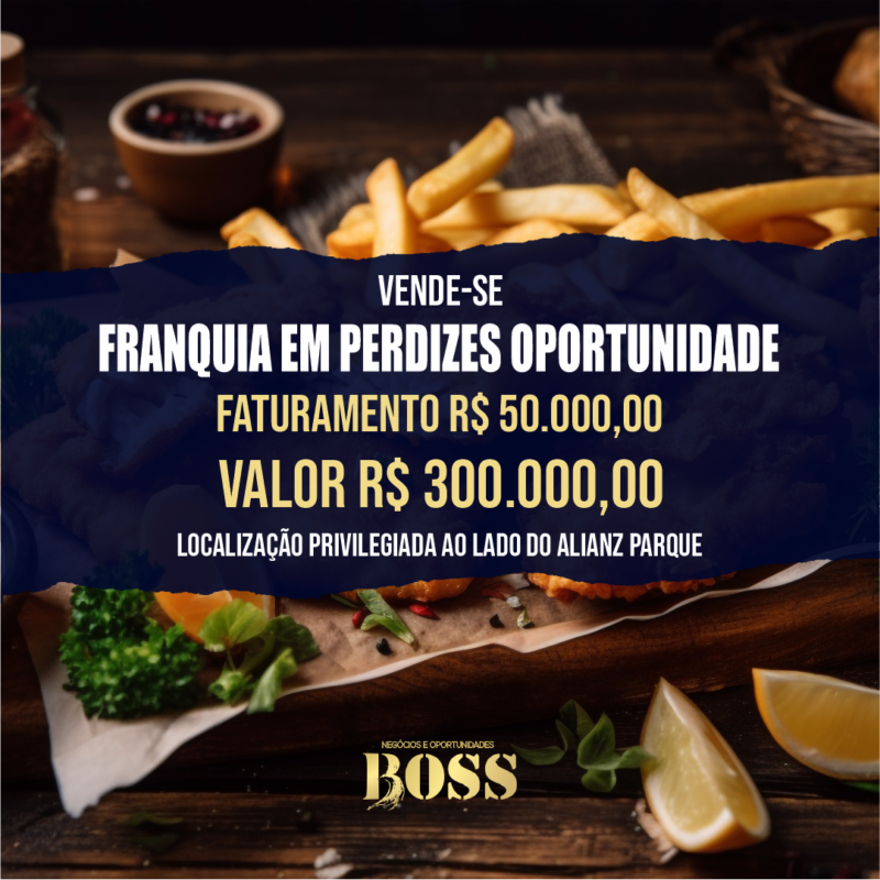 Franquia Nova em Perdizes <br>Faturamento mensal R$ 50.000,00